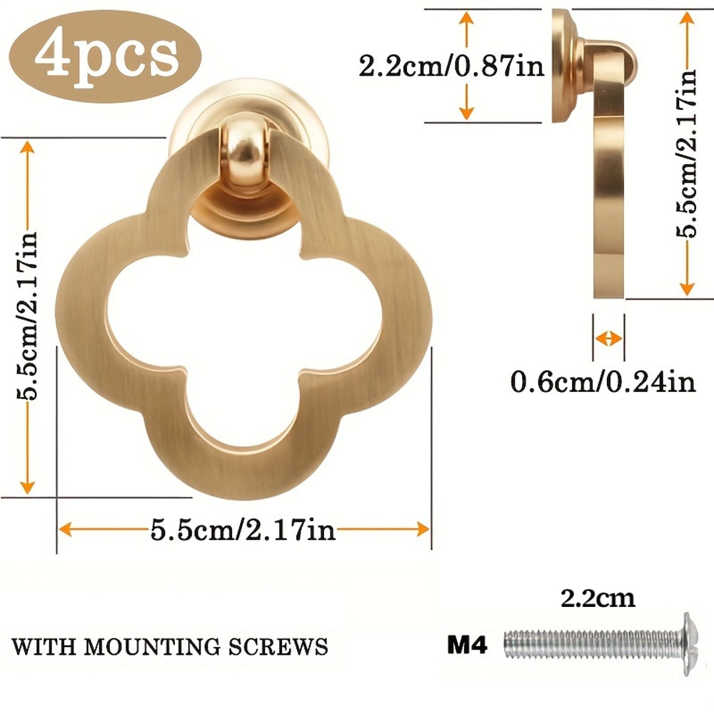 Modern Zinc Alloy Cabinet Knobs Set Decorative Drawer Pulls & Door Handles with Screws
