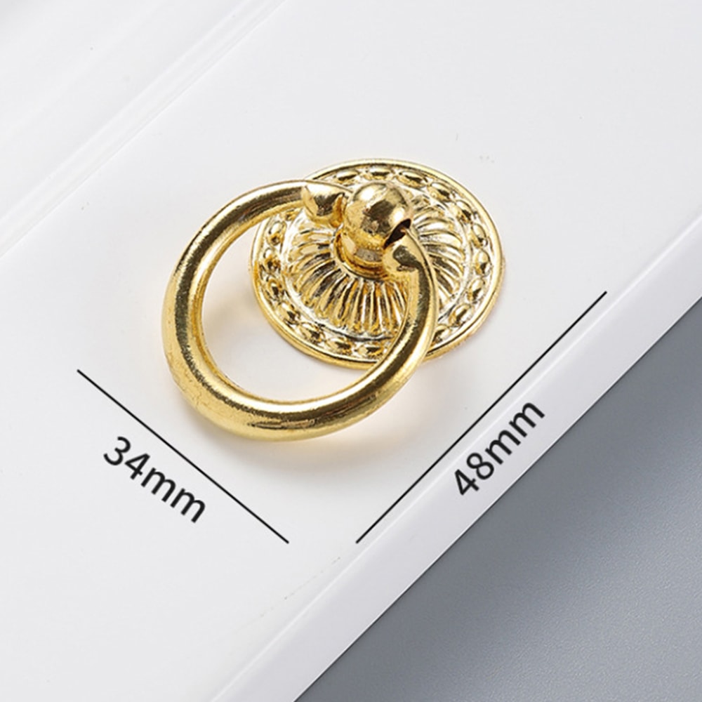 Vintage Ring Drawer Pull Handle Antique Zinc Alloy Cabinet Knob