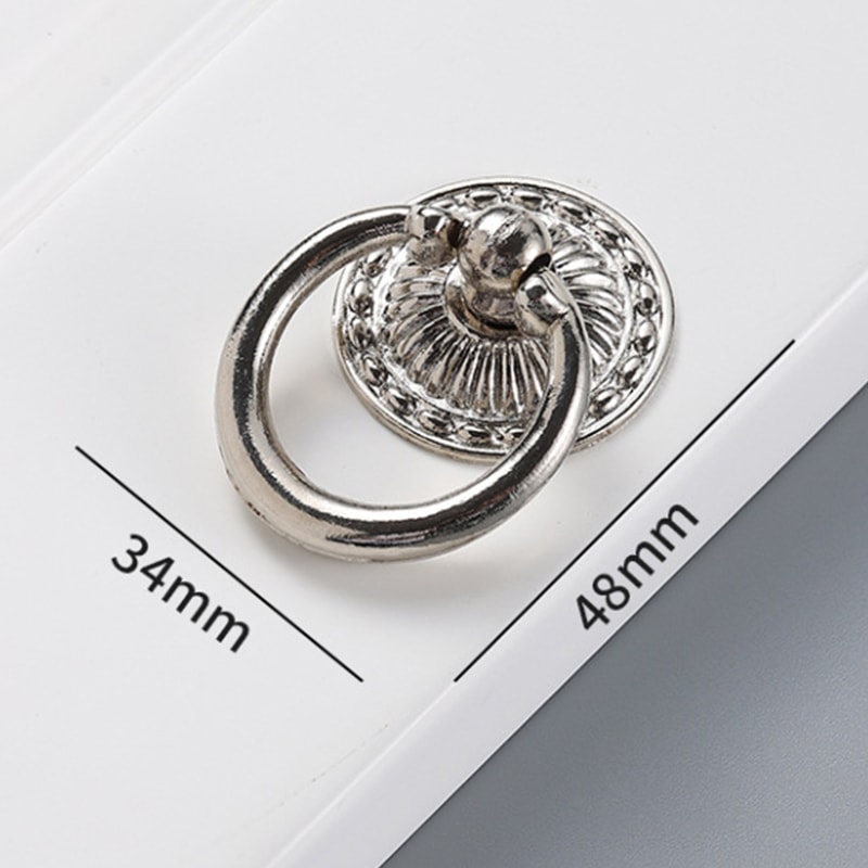Vintage Ring Drawer Pull Handle Antique Zinc Alloy Cabinet Knob