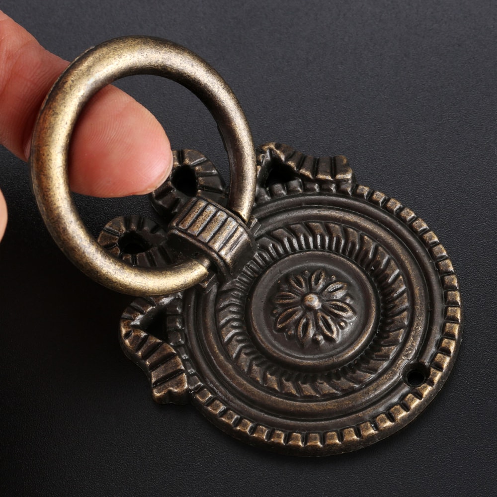 Antique Bronze Cabinet Ring Pull Handle for Drawers and Doors