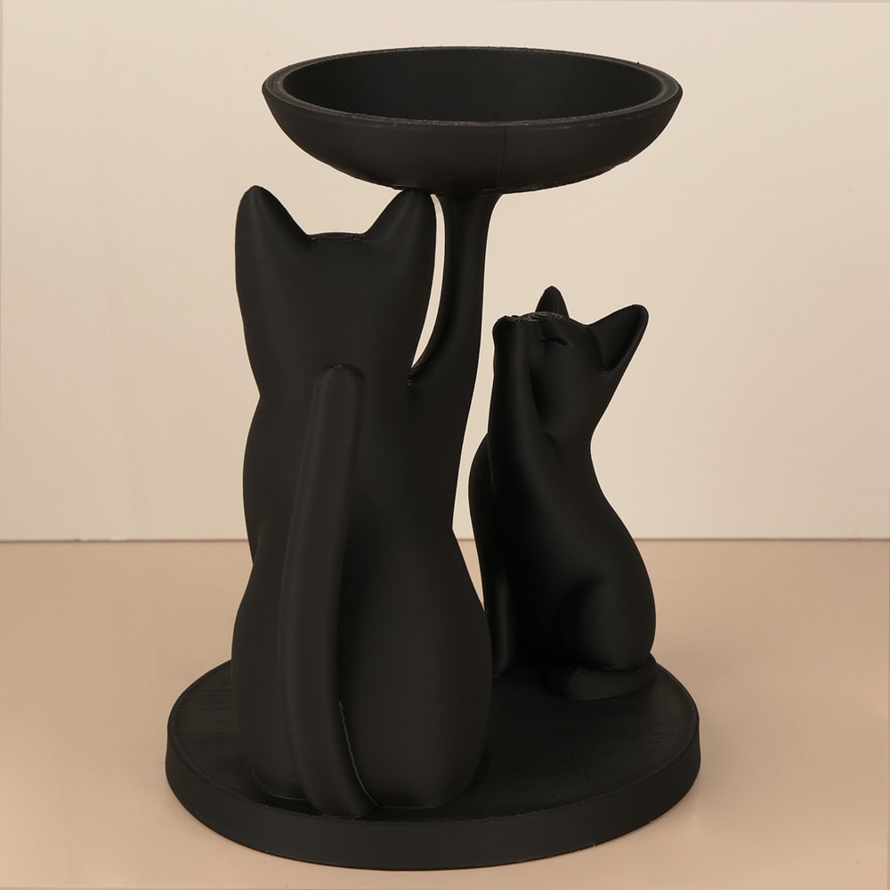 Black Cat Desk Organizer Tray Retro Cute Desktop Storage Decor 2