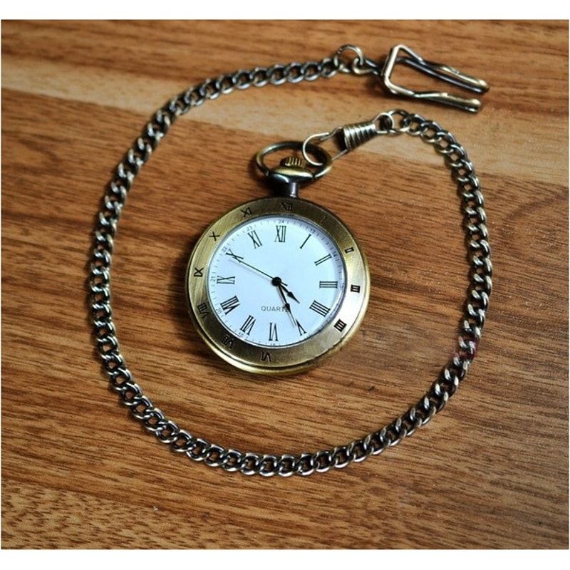 Vintage Pocket Watch Necklace Quartz Pendant Classic Antique Style Gift For Men Women 4