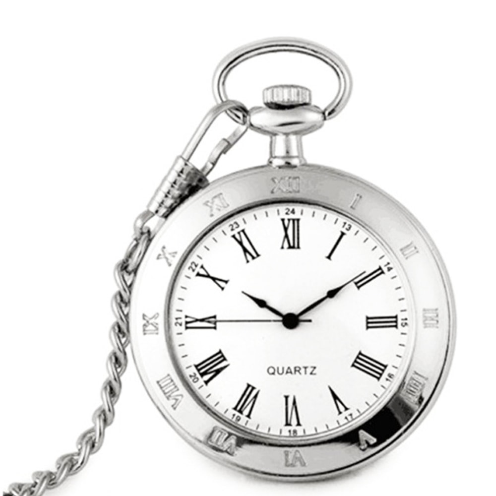 Vintage Pocket Watch Necklace Quartz Pendant Classic Antique Style Gift For Men Women 5