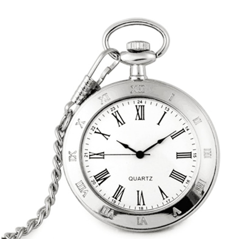 Vintage Pocket Watch Necklace Quartz Pendant Classic Antique Style Gift For Men Women 5
