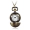 Vintage Steampunk Pocket Watch Necklace with Quartz Movement and Long Chain