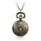 Vintage Steampunk Pocket Watch Necklace with Quartz Movement and Long Chain