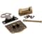 Vintage Chinese Brass Lock Latch Set For Wooden Boxes And Cabinets 1