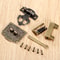 Vintage Chinese Brass Lock Latch Set For Wooden Boxes And Cabinets 3