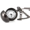 Vintage Black Quartz Pocket Watch Necklace For Men And Women 0