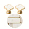 Golden Leaf Clover Cabinet Handles Luxury Gold Cabinet Handles For Drawers And Vanity 0
