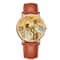 Vintage Egyptian Art Leather Watch for Women Waterproof Fashion Wristwatch
