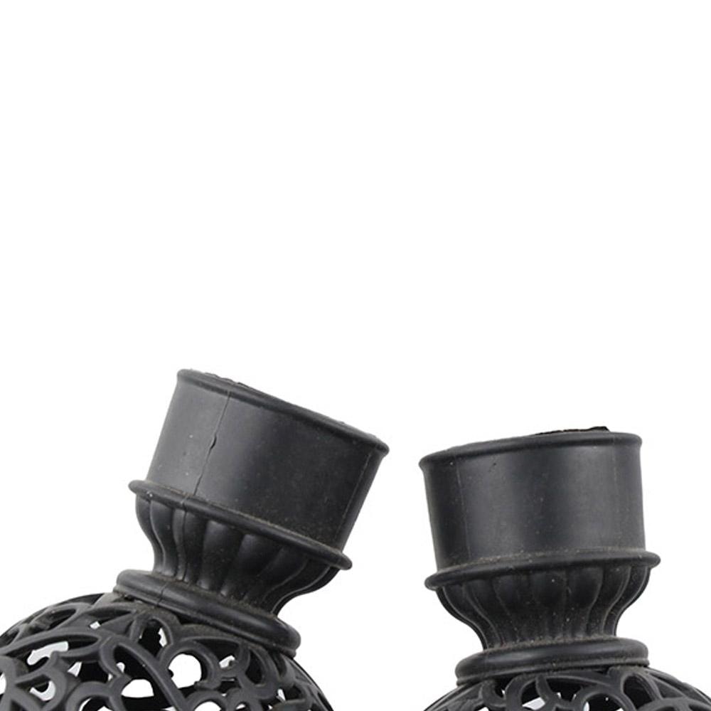 Elegant Hollow Curtain Rod Finials Decorative End Caps for Drapery Rods