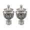 Elegant Hollow Curtain Rod Finials Decorative End Caps for Drapery Rods