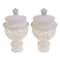 Elegant Hollow Curtain Rod Finials Decorative End Caps for Drapery Rods