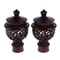 Elegant Hollow Curtain Rod Finials Decorative End Caps for Drapery Rods
