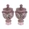 Elegant Hollow Curtain Rod Finials Decorative End Caps for Drapery Rods