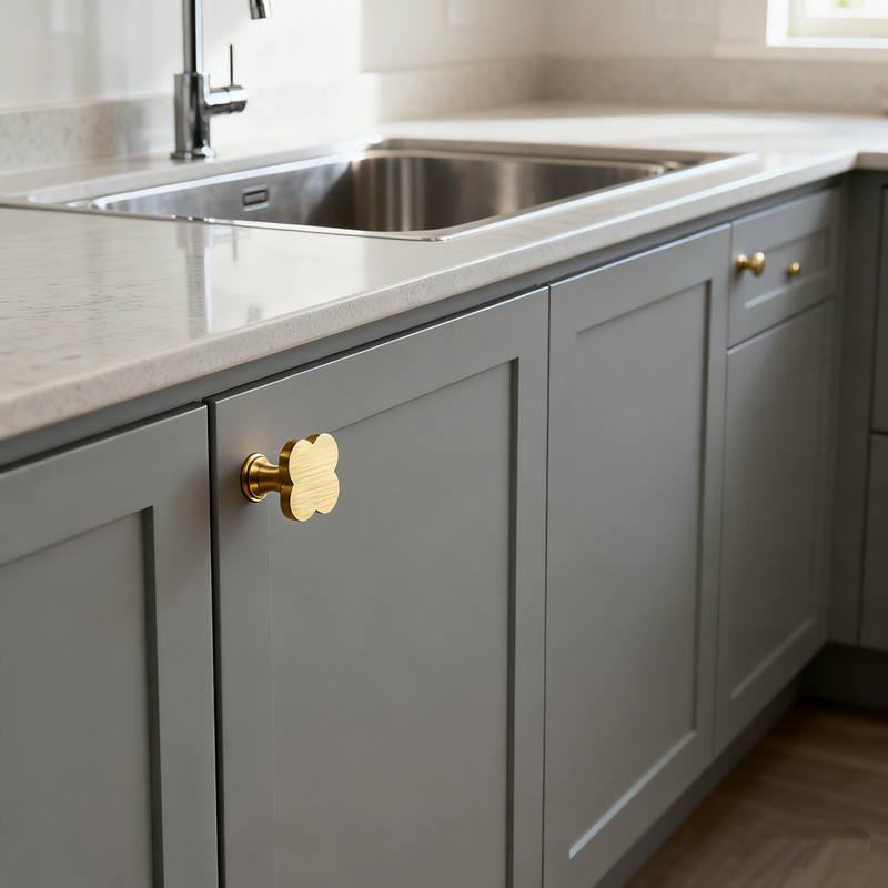 Brushed Brass Cabinet Knobs Modern Drawer Pulls For Kitchen Cabinets And Furniture 4