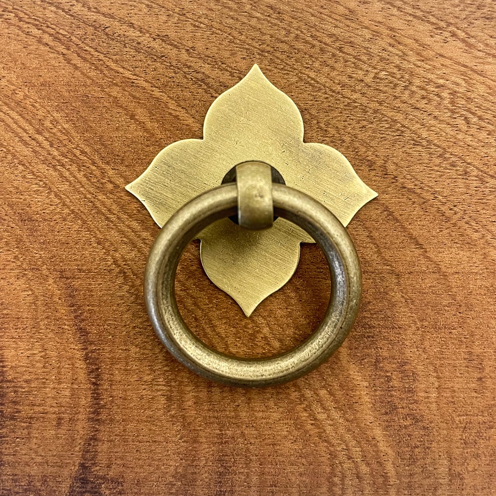 Vintage Brass Leaf Cabinet Handles Antique Bronze Drawer Knobs Decorative Furniture Pulls