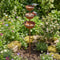 Vintage Iron Bird Bath Garden Stake Rain Catcher Decor 2