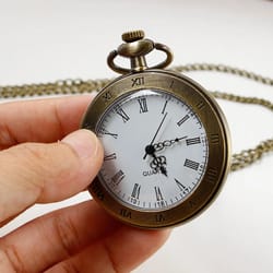 vintage steampunk pocket watch necklace with chain pendant quartz timepiece gift