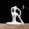 Ceramic Yoga Pose Figurine Abstract Sculpture Zen Home Decor