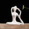 Ceramic Yoga Pose Figurine Abstract Sculpture Zen Home Decor