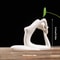 Ceramic Yoga Pose Figurine Abstract Sculpture Zen Home Decor