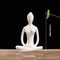 Ceramic Yoga Pose Figurine Abstract Sculpture Zen Home Decor