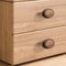 Nordic Solid Wood Pebble Cabinet Handles Black Walnut Drawer Pulls 0
