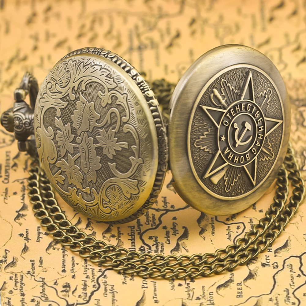 Vintage Steampunk Pocket Watch Necklace Quartz Pendant Gift For Men Women 4