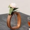 Walnut Wood Hydroponic Vase With Glass Tube Minimalist Plant Propagation Vase Decor 1