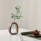 Walnut Wood Hydroponic Vase With Glass Tube Minimalist Plant Propagation Vase Decor 2