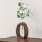 Walnut Wood Hydroponic Vase With Glass Tube Minimalist Plant Propagation Vase Decor 3