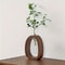 Walnut Wood Hydroponic Vase With Glass Tube Minimalist Plant Propagation Vase Decor 3