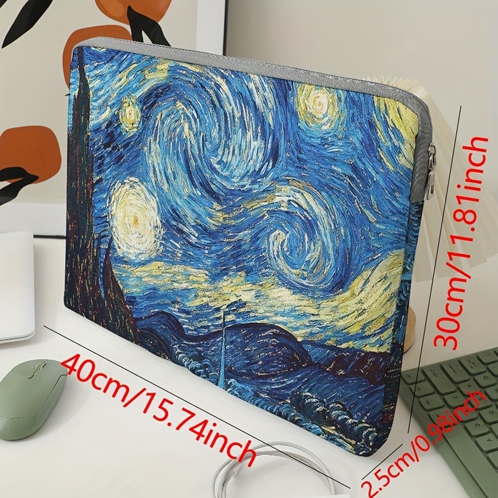 Van Gogh Starry Night Laptop Sleeve Bag For Devices Stylish Protective Laptop Case 1