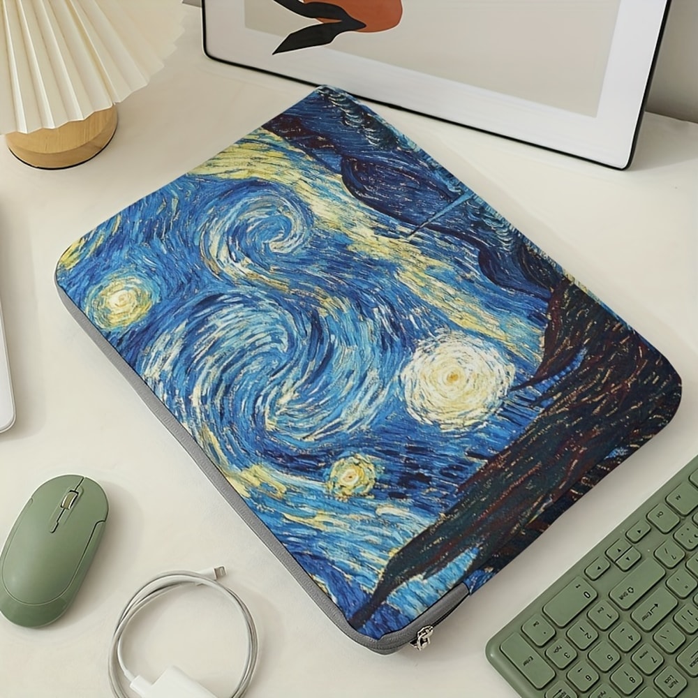 Van Gogh Starry Night Laptop Sleeve Bag For Devices Stylish Protective Laptop Case 2