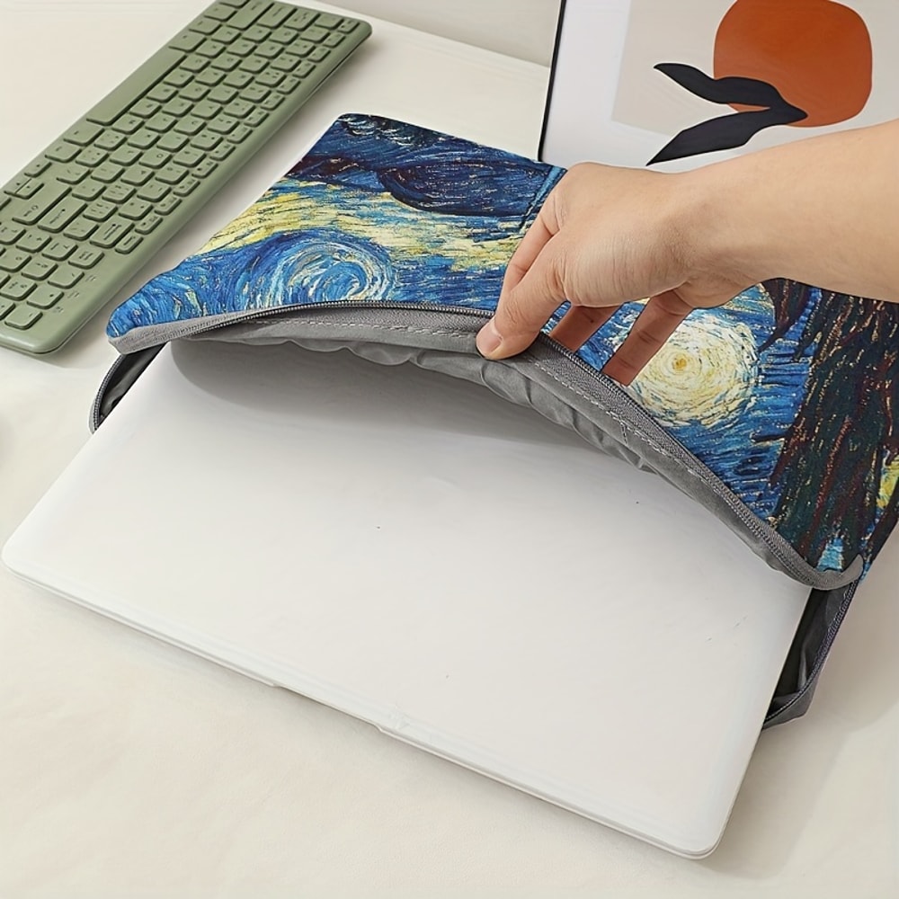 Van Gogh Starry Night Laptop Sleeve Bag For Devices Stylish Protective Laptop Case 3