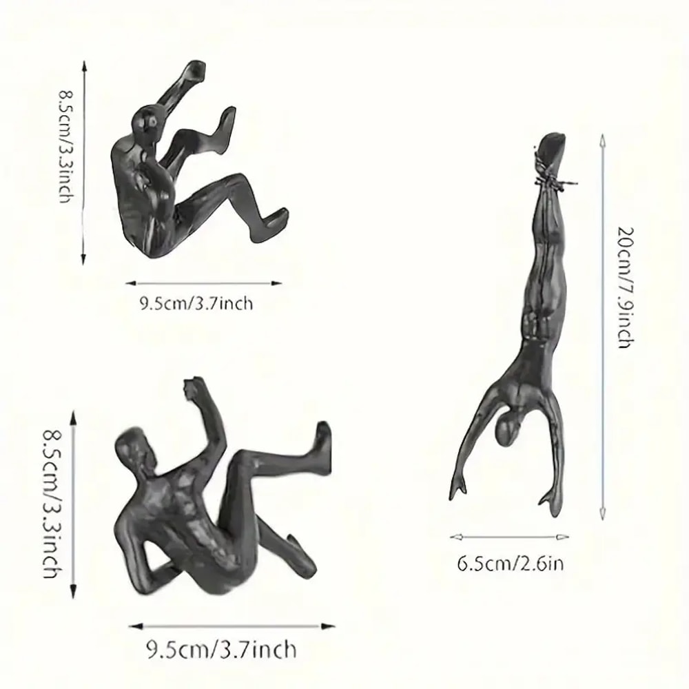 Creative Climbing Man Wall Sculpture Modern Art Decor 1
