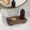 Wooden Bathroom Tray Riser Stand Natural Vanity Organizer Decorative Pedestal 0