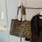 Retro Leopard Print Shoulder Bag Large Capacity Tote For Everyday Style 1