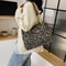 Retro Leopard Print Shoulder Bag Large Capacity Tote For Everyday Style 2