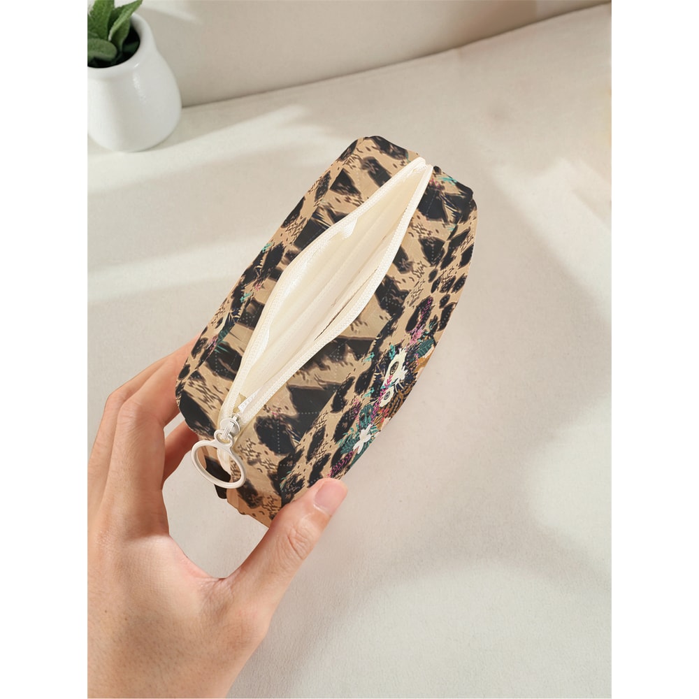 Tiger Print Portable Period Pouch Discreet Sanitary Napkin Storage Bag