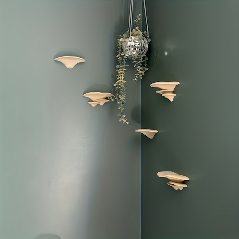 Mushroom Wall Shelf Cute Printed Decorative Storage Rack For Home Decor 1