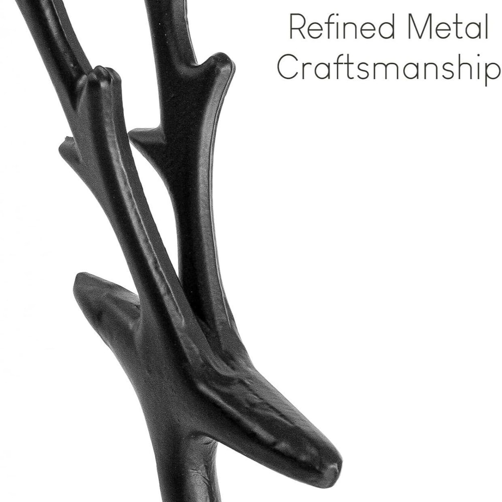 Elegant Black Deer Christmas Tree Topper Figurine for Holiday Decor & Year Round Home Accent