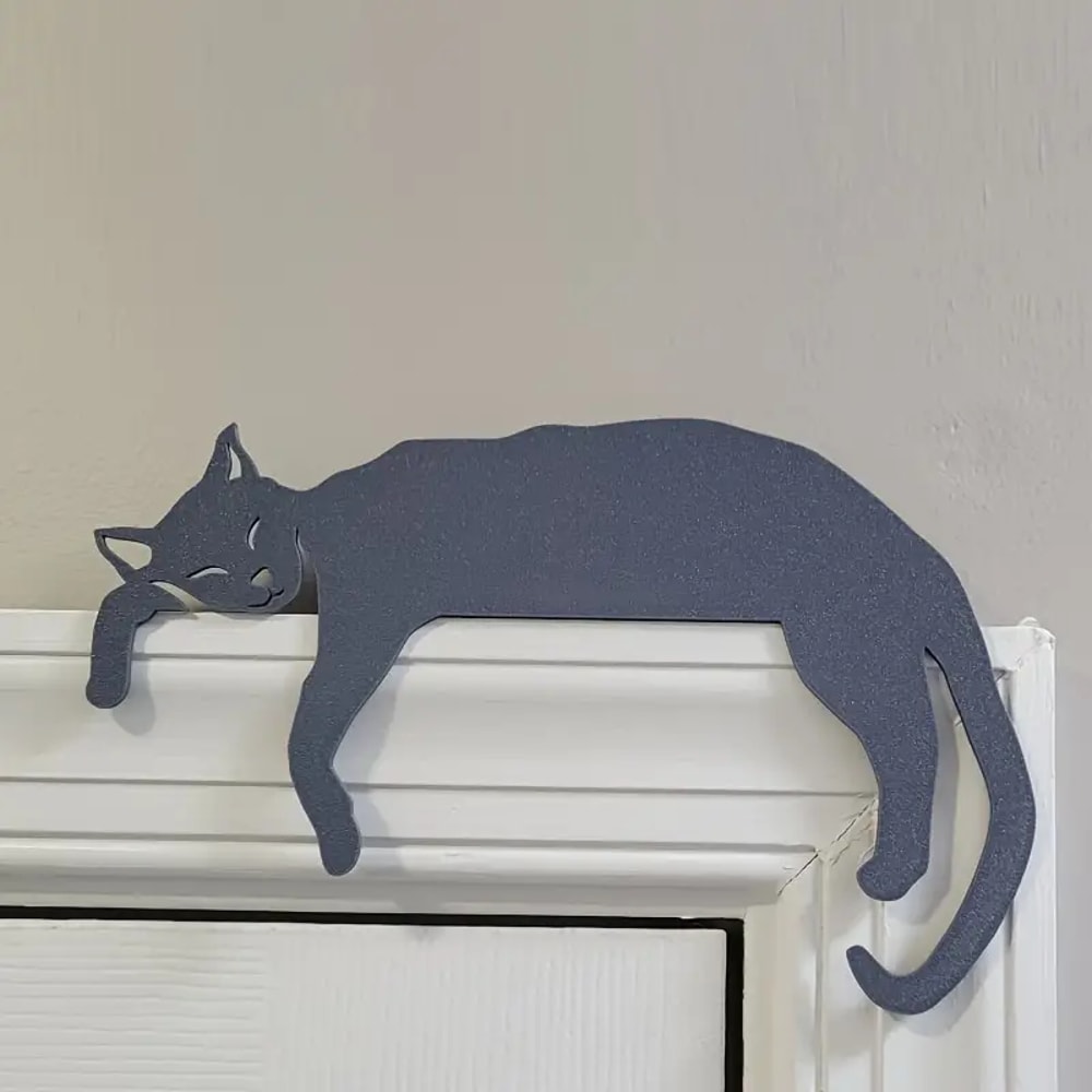 Rustic Cat Door Topper Wooden Sign Farmhouse Over Door Cat Decor For Cozy Home Styling 4