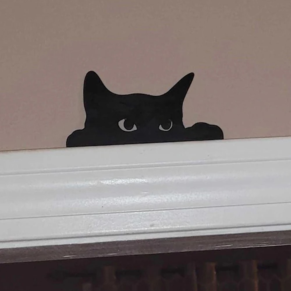 Wooden Cat Door Topper Rustic Over Door Decor For Cat Lovers 0