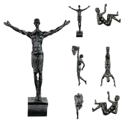 modern rock climber wall decor resin sculpture for home and office inspiration