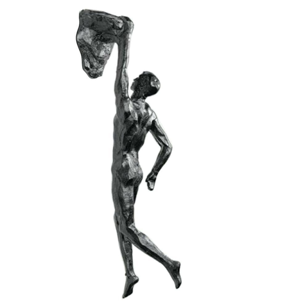 Modern rock climber wall decor resin sculpture for home and office inspiration