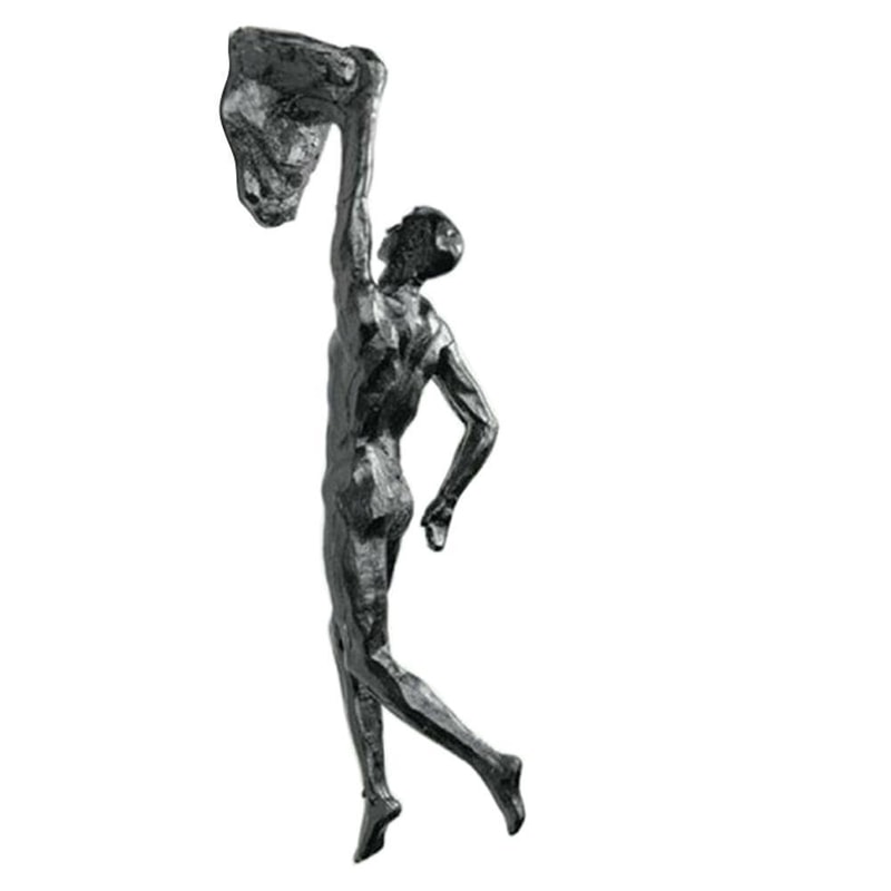 Modern rock climber wall decor resin sculpture for home and office inspiration