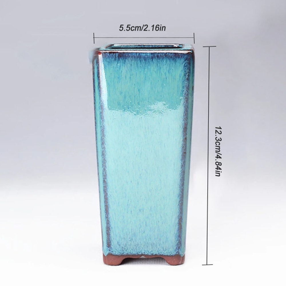 Handcrafted Ceramic Succulent Planter Tall Vase With Drainage Hole For Indoor Outdoor Decor 2